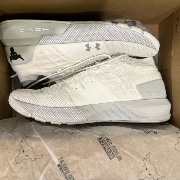 Under Armour Project Rock HOVR White Mens Size 13 Training Shoe - Picture 5 of 6